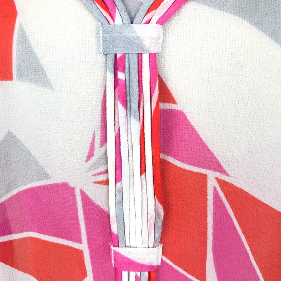 BANANA REPUBLIC | Geometric Print Silk Top - Picture 5 of 8